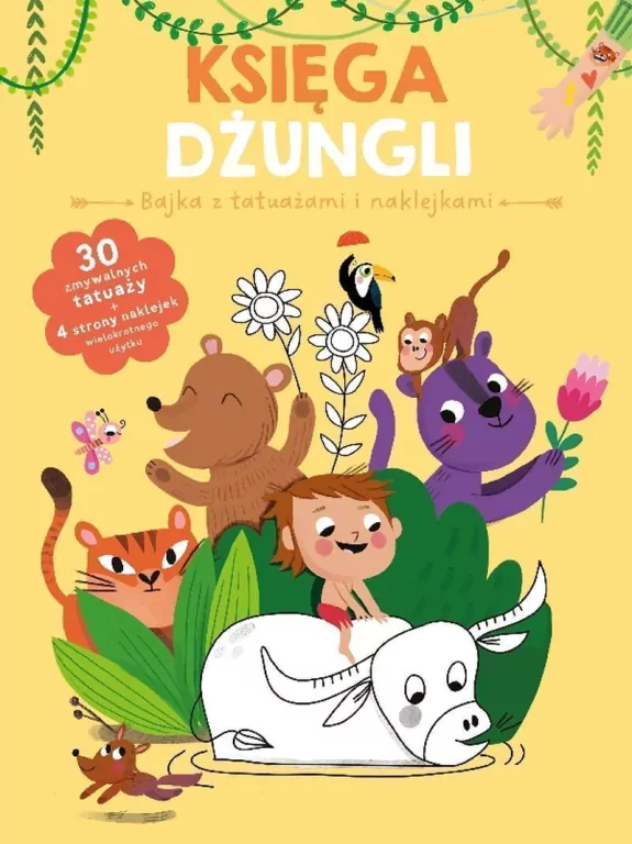 Bajka z tatuażami i naklejkami. Księga dżungli - tantis.pl