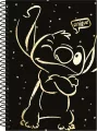 Kołobrulion B5 Disney Gold Stitch plastikowa spirala 100 kartek - tantis.pl