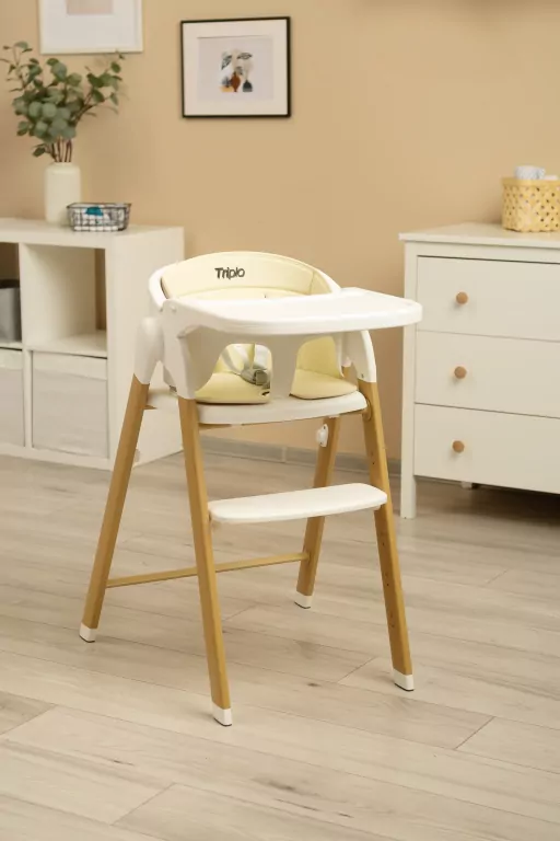 Caretero Krzesełko do karmienia Triplo beige - tantis.pl