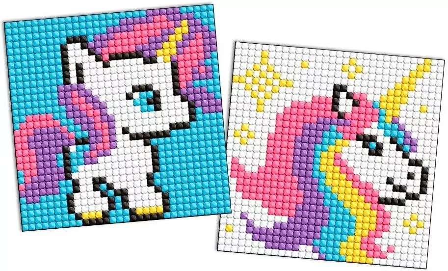 Diamentowa mozaika Kids naklejka - Jednorożec 9x9 - tantis.pl