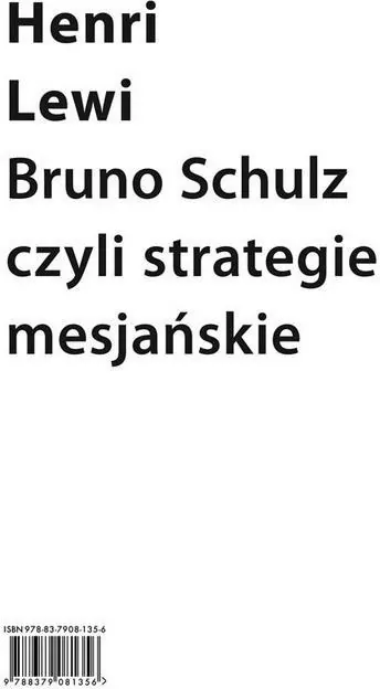 Bruno Schulz, czyli strategie mesjańskie - tantis.pl
