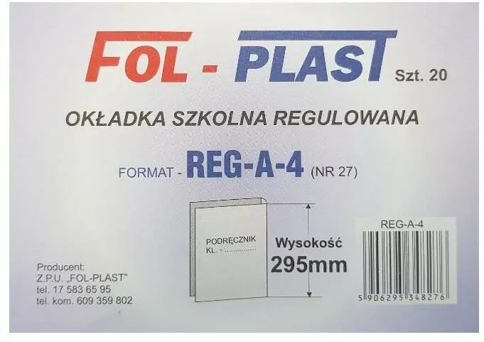 Okładka A4 na podręcznik regulowana. Nr 27 - tantis.pl