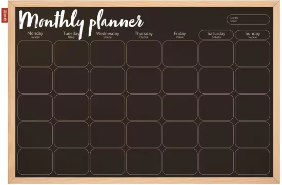 MemoBe. Tablica kredowa, czarna 60x40 cm