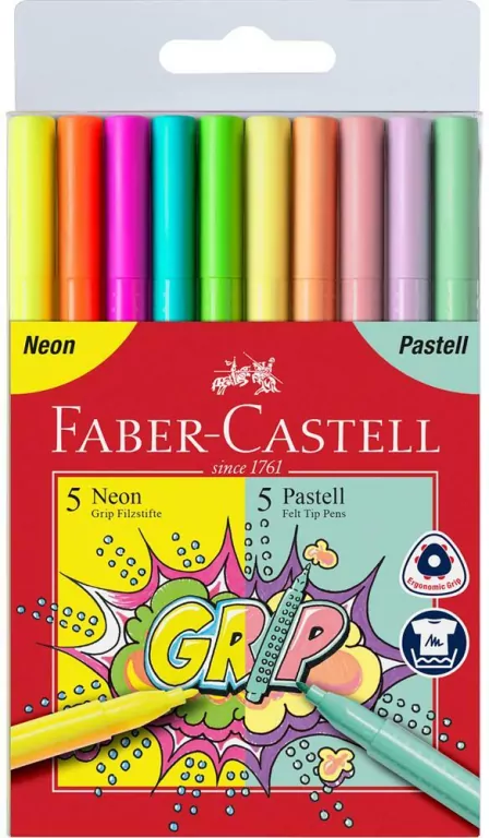 Flamastry Grip. Neonowe i pastelowe - tantis.pl