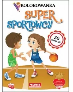 Kolorowanka z naklejkami. Super sportowcy - tantis.pl
