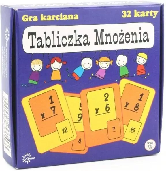 Tabliczka mnożenia. Gra karciana. Abino - tantis.pl