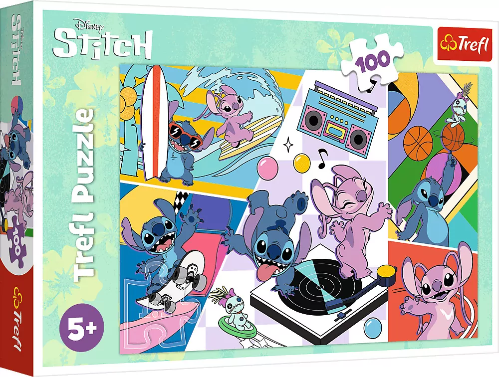 Trefl. Puzzle 100. Wspomnienia Lilo & Stitch - tantis.pl
