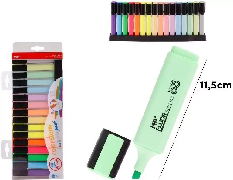Zakreślacz fluorescencyjny pastel 16szt - tantis.pl