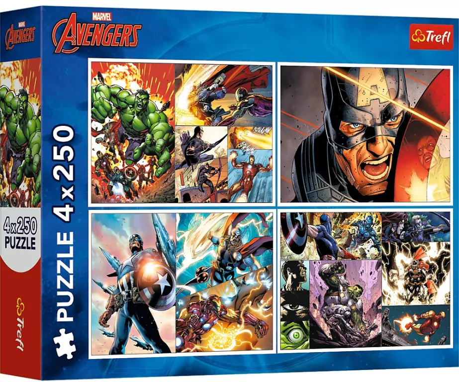 Puzzle 4x250 Bohaterskie dni TREFL - tantis.pl