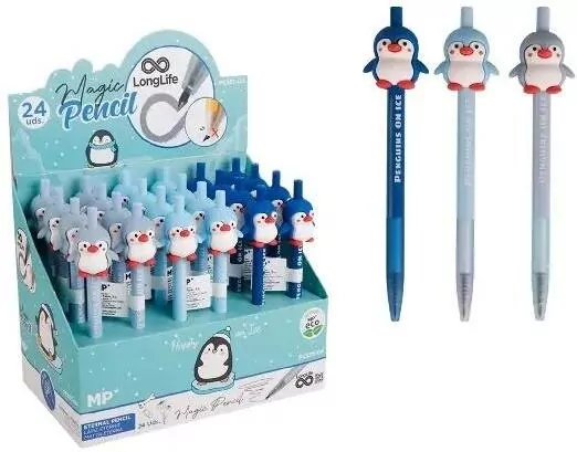 Ołówek wieczny Magic Pencil Pingwiny (24szt) - tantis.pl