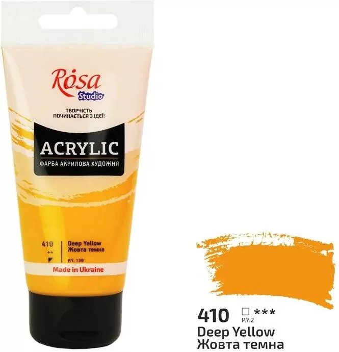 Farba akrylowa dark yellow 410 75ml - tantis.pl