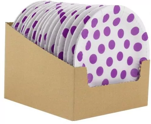 Talerzyki papierowe Groszki lawendowe 18cm - tantis.pl