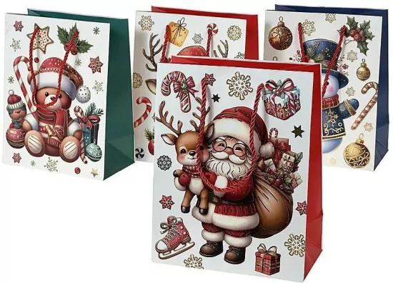 Torebka prezentowa Boże Narodzenie 23x18x9cm MIX