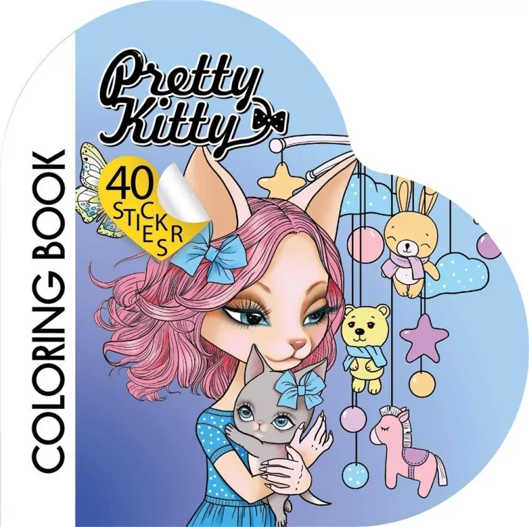 Kolorowanka Curly z naklejkami Serce 2211 - tantis.pl
