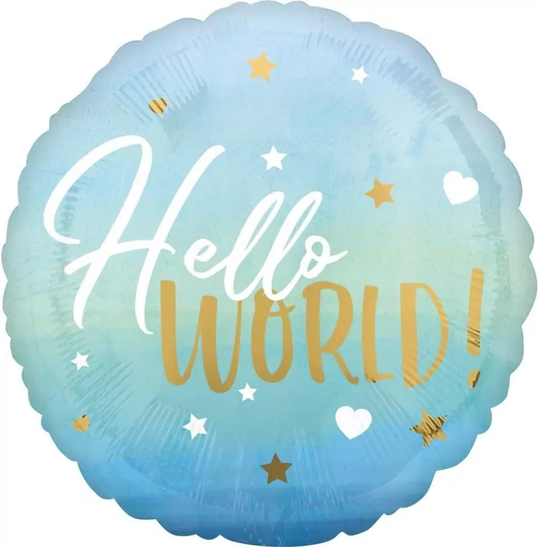 Balon foliowy Hello World - tantis.pl