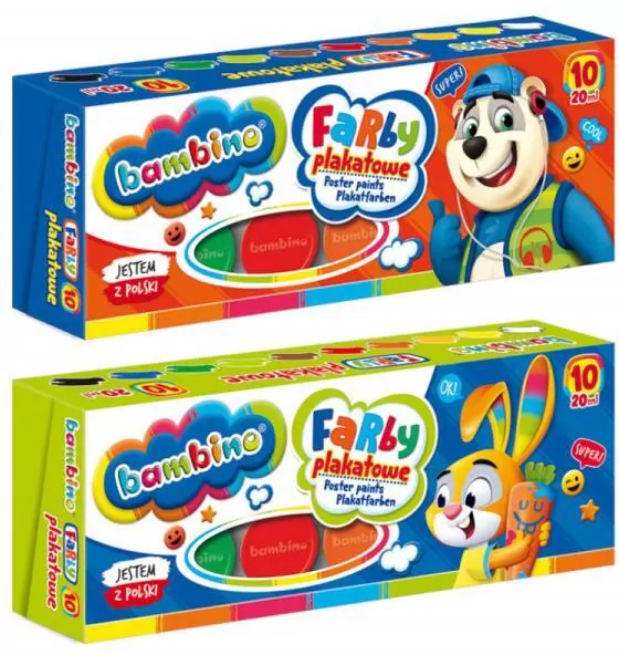 Farby plakatowe Bambino. 10 kolorów - tantis.pl