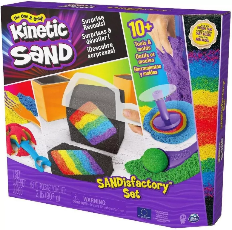 Kinetic Sand. Wytwórnia piasku. Zestaw kolorowego piasku - tantis.pl