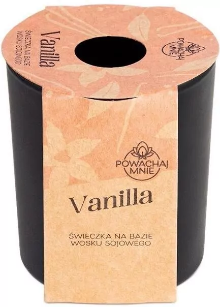 Świeczka sojowa Powąchaj mnie Vanilla czarna 130ml - tantis.pl