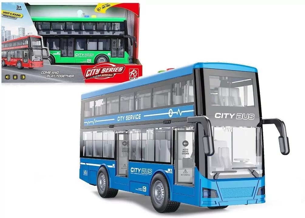 Autobus ze światłem i dźwiękiem napęd na koło MIX - tantis.pl