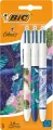 Długopis 4 kolorowy BIC Message Botanical AST 3 szt. blister - tantis.pl