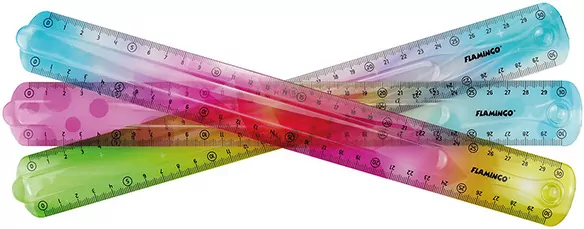 Linijka elastyczna tęczowa 30cm mix - tantis.pl