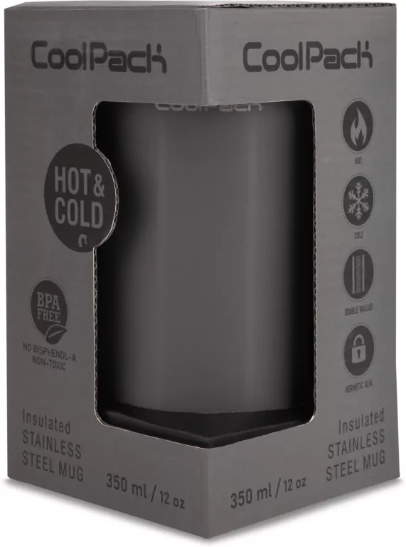 Kubek termiczny 350ml Coolpack Coffee Mug Tom Dark Grey - tantis.pl
