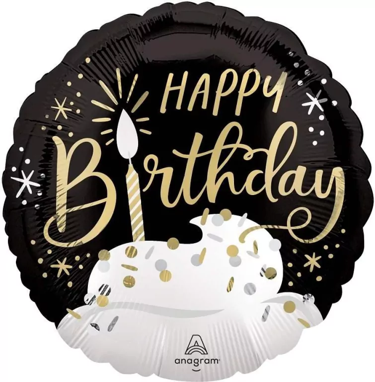 Balon foliowy Happy Birthday wishes 46cm - tantis.pl