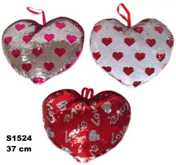 Serce cekinowe 37cm MIX - tantis.pl