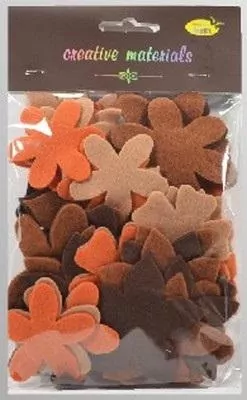 Kwiatki z filcu. Tonacja brązowa - tantis.pl
