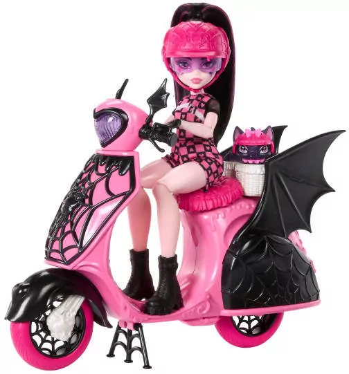 Monster High Wampirystyczny Skuter Lalka Draculaur - tantis.pl