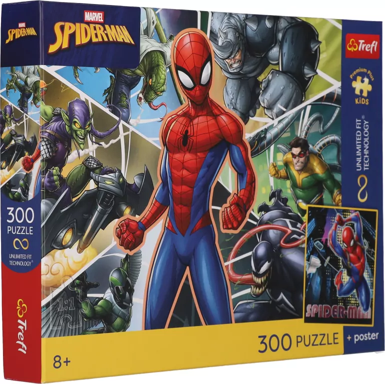 Puzzle 300 Marvel - Uktyty Bohater + plakat TREFL - tantis.pl