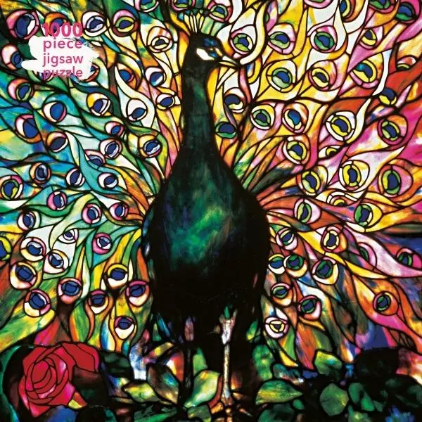 Puzzle 1000 Paw - witraż Louis Comfort Tiffany - tantis.pl
