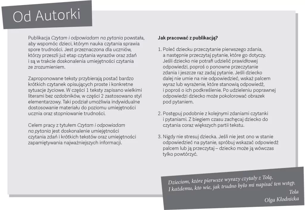 Czytam i odpowiadam na pytania - tantis.pl