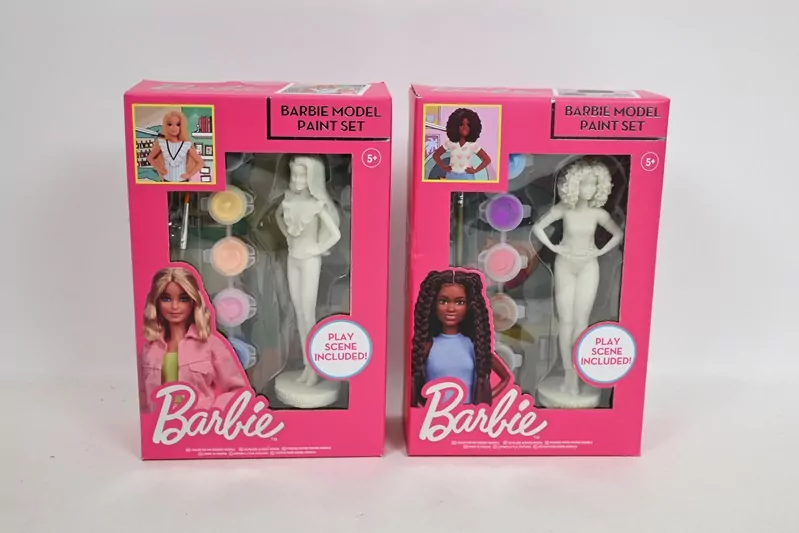 Barbie figurka gipsowa + farbki 2 wzory, mix - tantis.pl