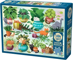 Puzzle 500 Koty kontra rośliny 113580