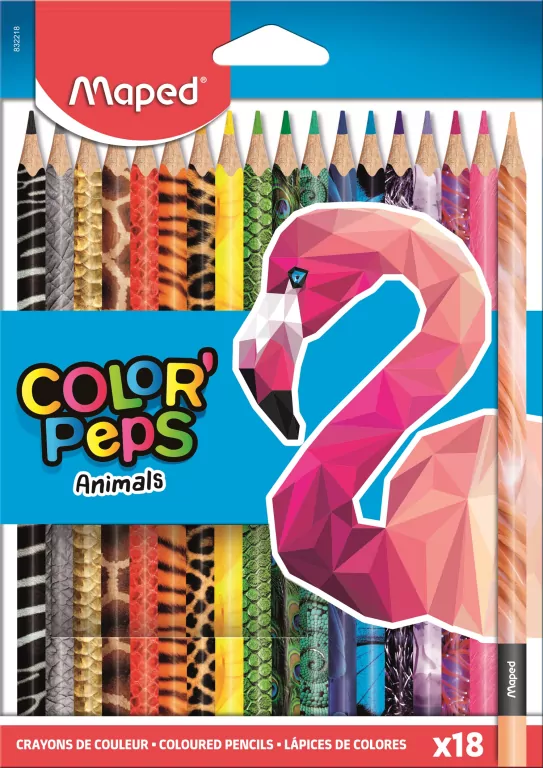 Kredki Colorpeps Animals 18 kolorów MAPED - tantis.pl