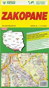 Zakopane 1:12 000 plan miasta PIĘTKA - tantis.pl