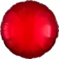 Balon foliowy metalik czerwony okrągły 43cm - tantis.pl