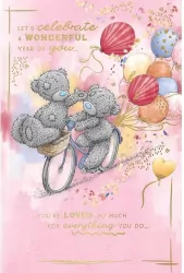 Karnet Urodziny Let's celebrate a wonderful...