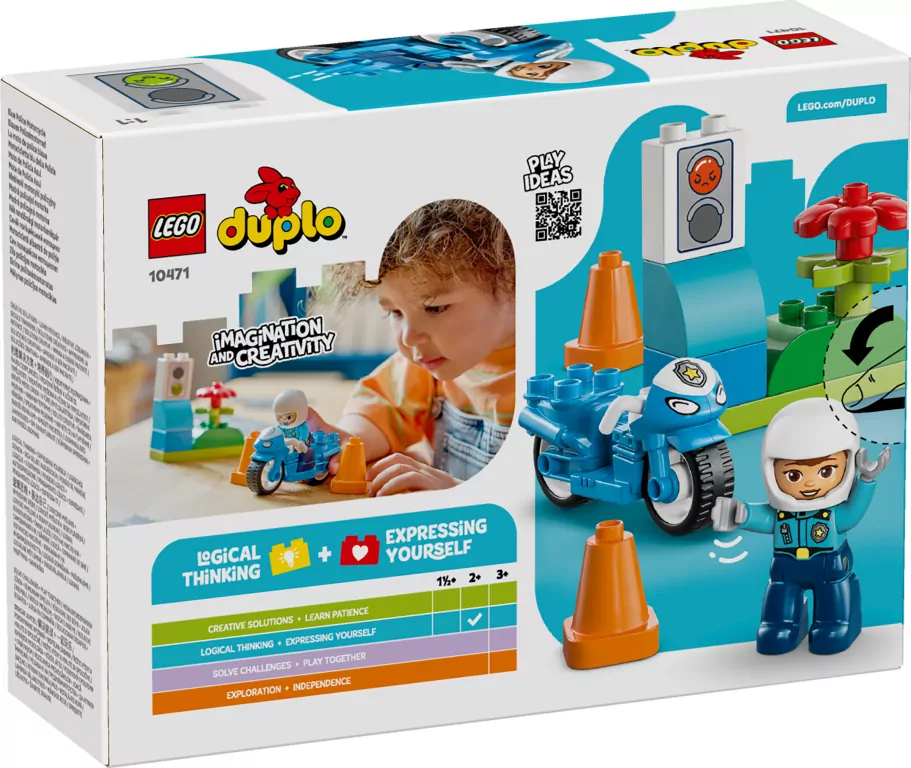 LEGO® Duplo.  Niebieski motocykl policyjny 10471 - tantis.pl