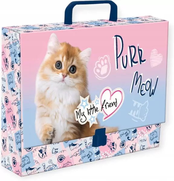 Teczka z rączką A4 XL My Little Friend Cat Pastel - tantis.pl