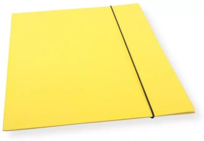 Teczka A4 z gumką lakier żółta 300gsm - tantis.pl