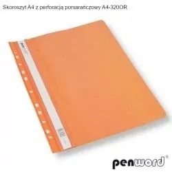Skoroszyt A4 z perforacją pomarańczowy, 20 sztuk - tantis.pl