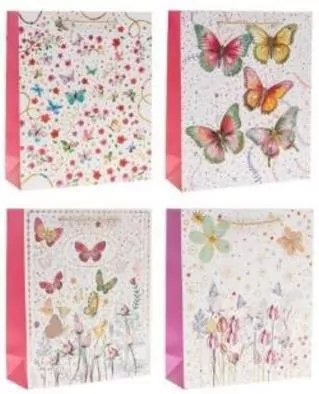 Torebka prezentowa 31x40x12cm Kwiaty MIX - tantis.pl