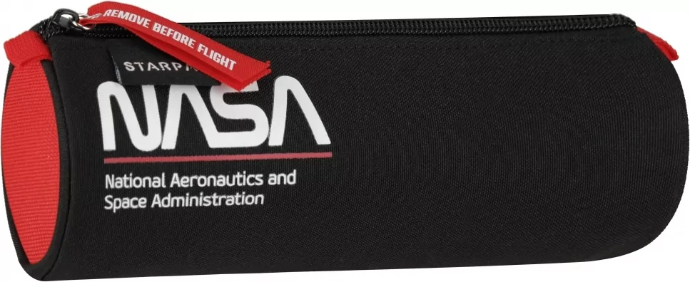 Piórnik tuba 1 zamek NASA czarny - tantis.pl
