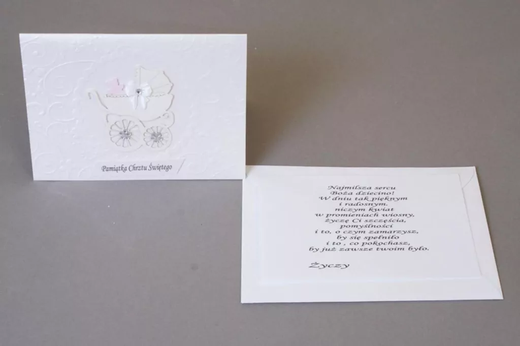 Karnet Chrzest z kopertą C6 - tantis.pl