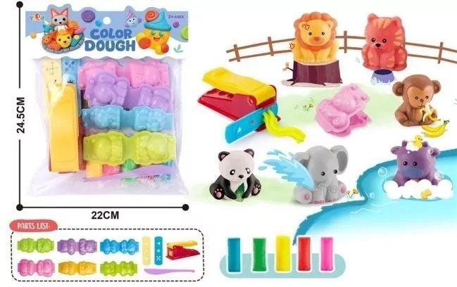 Zestaw ciastoliny 3D Animal Pattern Dough - tantis.pl