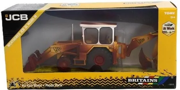Britains zardzewiała koparka JCB 3C Mark III - tantis.pl