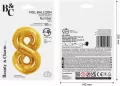 Balon foliowy B&C 8 Royal gold 85cm - tantis.pl