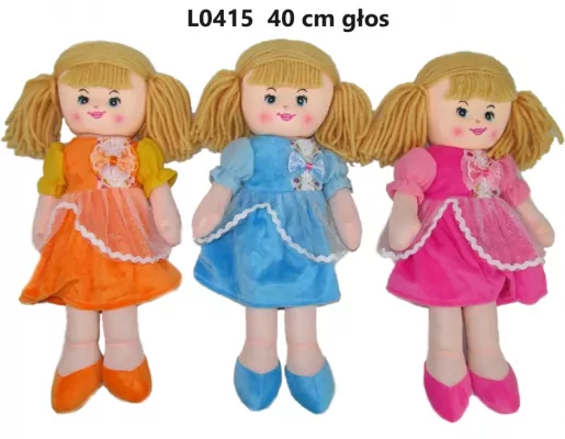 LALKA SZMACIANA Z GLOSEM 40CM XPL SA FOL